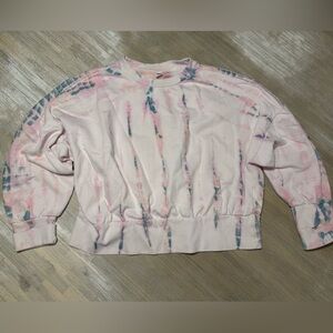 OLD NAVY TYE DYE PINK/BLUE WOMENS CROPPED SWEATER  | Size XL